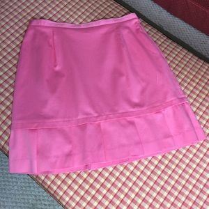 EUC Michele pink pencil skirt/pleated hemline